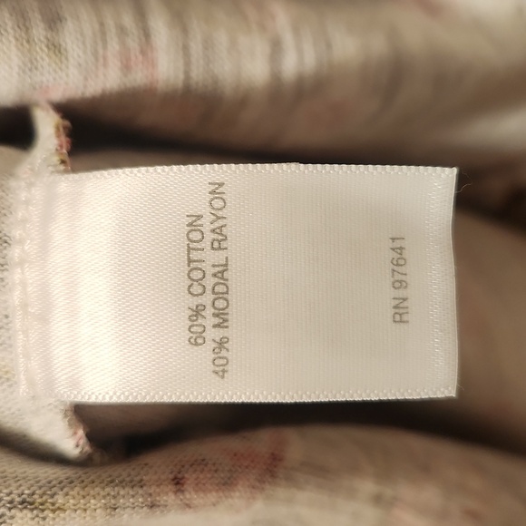 New J.Jill A-Line Green Floral Sleeveless Knit Dress Size L Knee Length - Picture 7 of 7